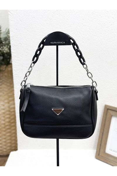 NUR KARACA DSN B34040 Umeraș cu lanț DETALIAT AMBĂ MÂNER ȘI GEANTĂ CROSSBODY