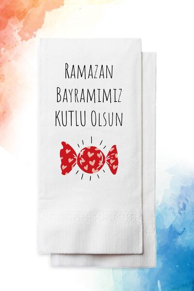 nna tasarım 20 ADET RAMAZAN BAYRAMI ŞEKER TEMALI PEÇETE (P162-20)