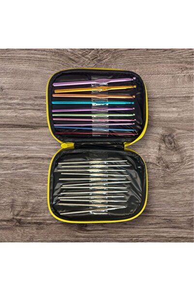 OZN AKSESUAR çantalı tığ seti metal tığ seti