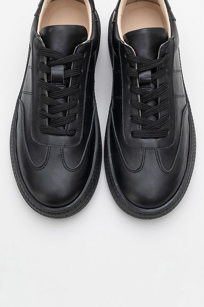 LuviShoes Γυναικεία αθλητικά παπούτσια FİORE Black Skin Γνήσιο Δέρμα