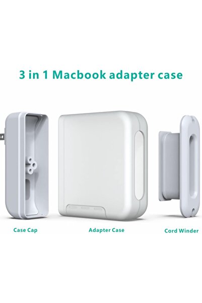ucuzmi Apple Uyumlu İMac 143w Şarj Adaptörü için Seyahat Kablosu Düzenleyici ve Adaptör Koruyucu Kılıfı