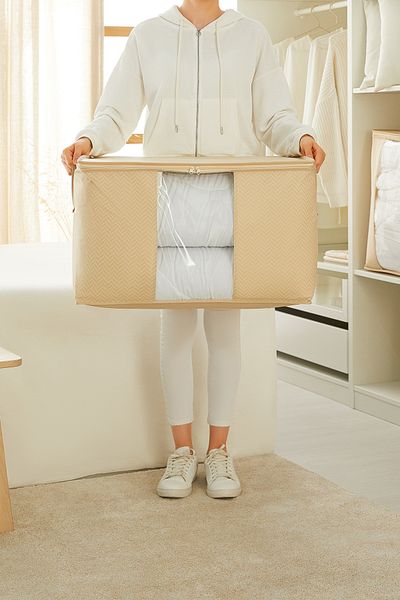 Ocean Home Textile Παπλωματοθήκη πουλόβερ μεγάλου μεγέθους παραθύρου μπεζ ψαροκόκκαλο 60x43x35