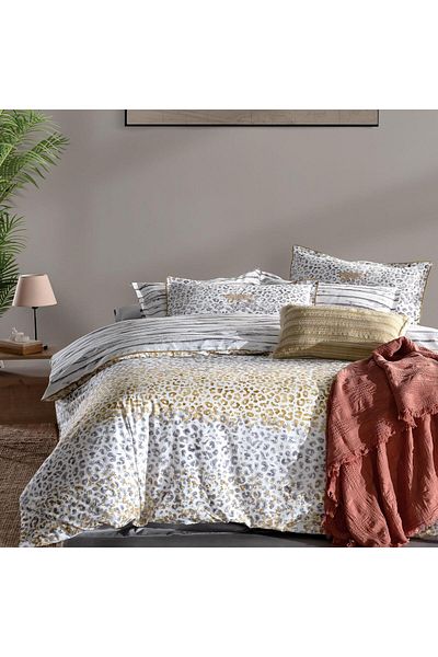 Sarev Persian Gray Double 100% Cotton Duvet Cover Set