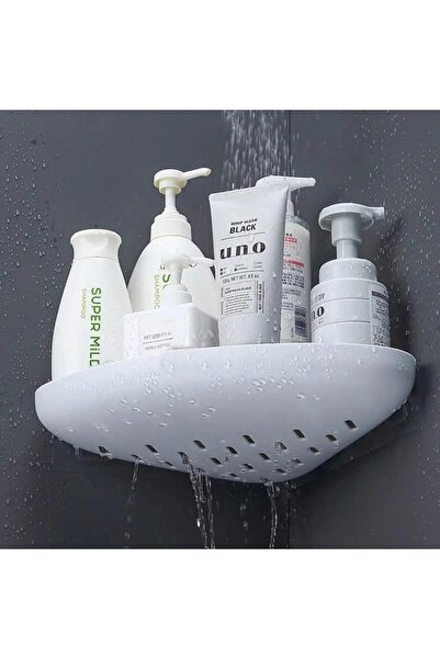Citim 2li Yapışkanlı Banyo Rafı Köşeliği-banyo Düzenleyici Askılığı-duvar Duş...