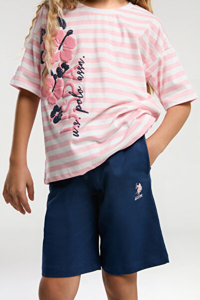 U.S. Polo Assn. U.S. Polo Assn. Girl's Licensed T-Shirt and Shorts Set