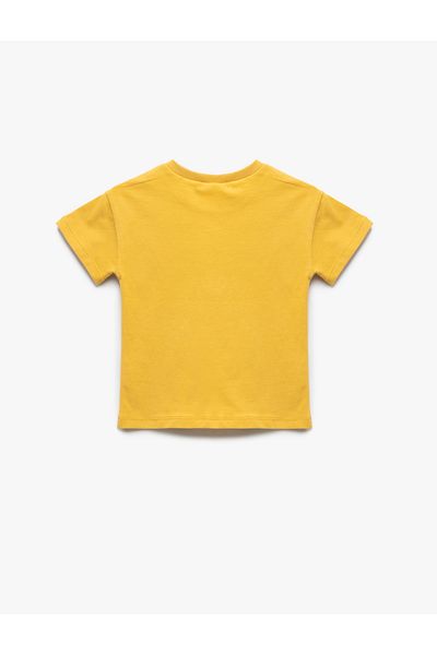Koton Crew Neck Short Sleeve Cotton Printed T-Shirt