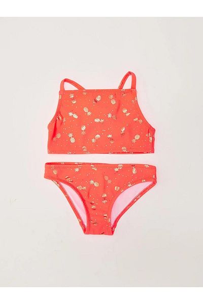 DEEP BEACH Foil Printed Girl's Bikini Set