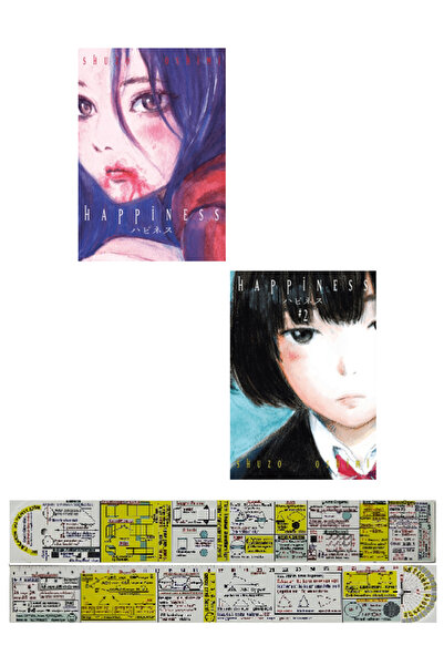 Kayıp Kıta Yayınları Happiness 1-2. Ciltler Manga Seti + Mat. Öğreten Cetvel