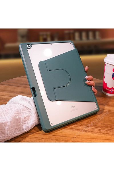 Choice حافظة iPad 10.2 7th 8th 9th باللون الأخضر الداكن لجهاز iPad 10.2 7th 8th 9th iPad A16 11th الجيل العاشر دوارة