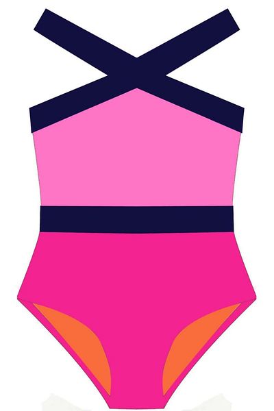 DEEP BEACH Fuchsia-pink Girl's Swimsuit Db200703cm