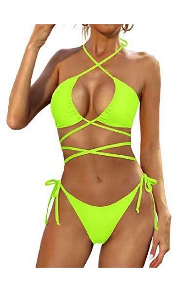 DEEP BEACH Binding Detailed Bikini Set Db200780bt