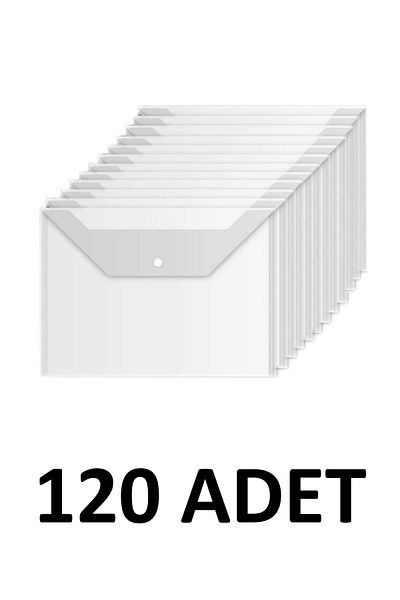 Noki 120 Pcs Clear A4 Snap Closure File Envelope File