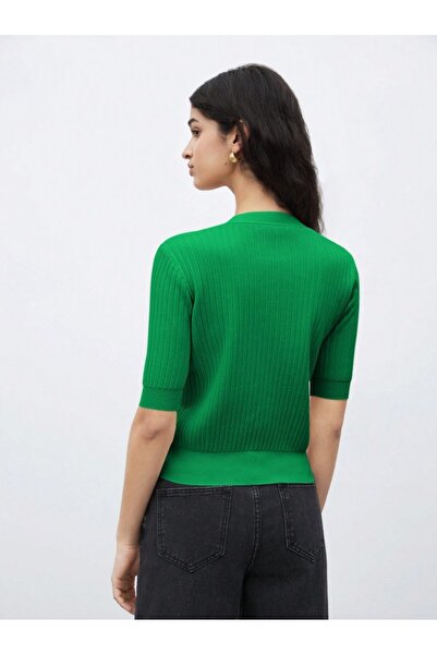 Dier Moda Εποχιακή πλεκτή ζακέτα με κοντό μανίκι στο κουμπί, μπουφάν, μπάλα