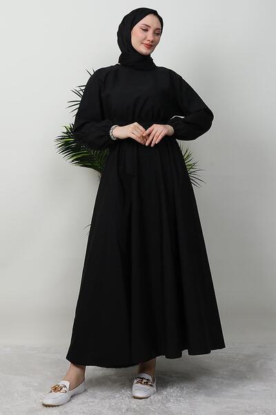 GİYZAMİLA Black Mevlana Trikoton Dress