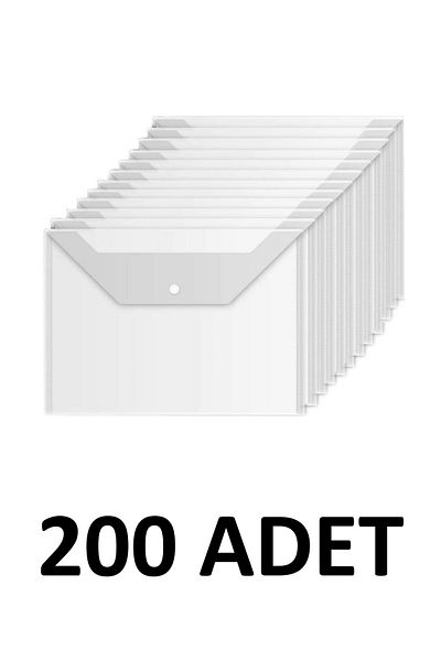 Noki 200 Pcs Clear A4 Snap Closure File Envelope File