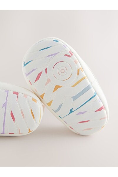 Next Baby White Rainbow Patterned Soft Sole Baby Sneakers
