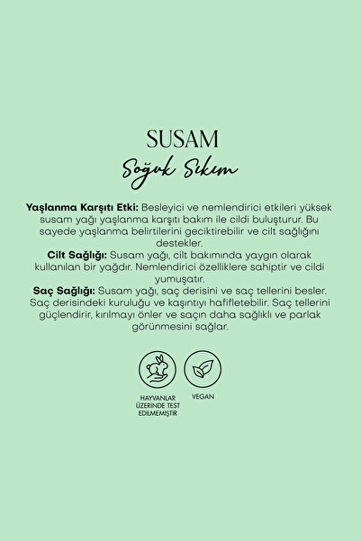 Polente Natural Susam Yağı - Soğuk Sıkım (50 ml)