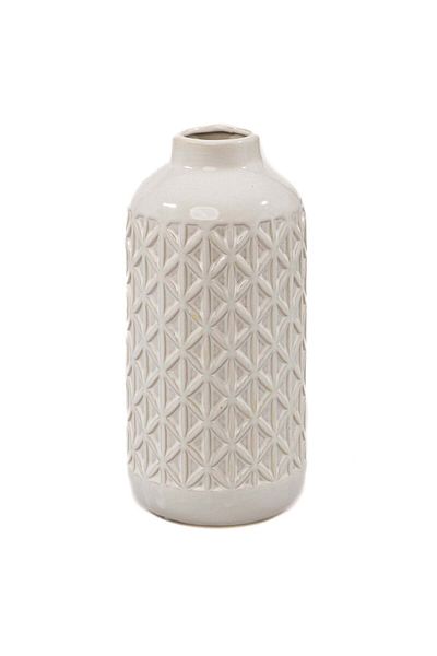 Ella Home Italia Vaza Bloom, Ceramica, Alb, 23cm