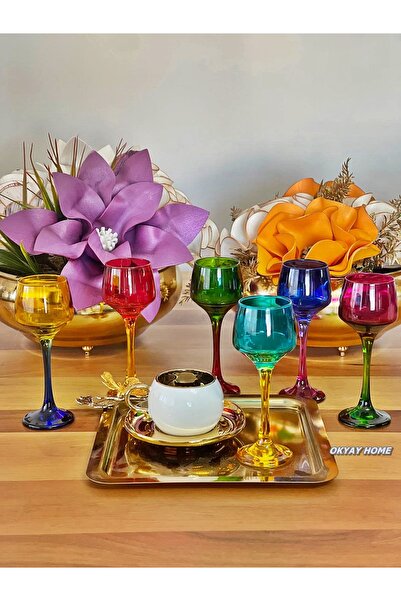 P&ORA PREMIUM KITCHEN PRODUCTS 506 6' كوب ماء بني مزدوج اللون، وعاء تقديم فاخ...