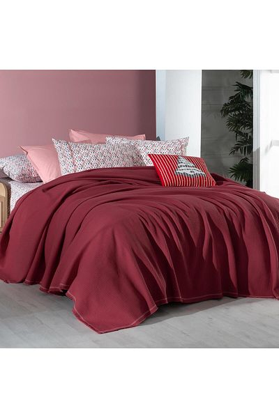 Sarev Abel Red Double 100% Cotton Pique Set