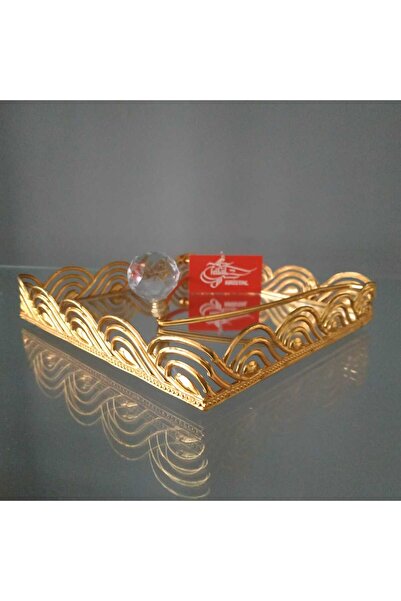 HİLALKRİSTAL Masa Üstü -Aynalı -Kristal Cam Tutacaklı -Metal Şık Peçetelik