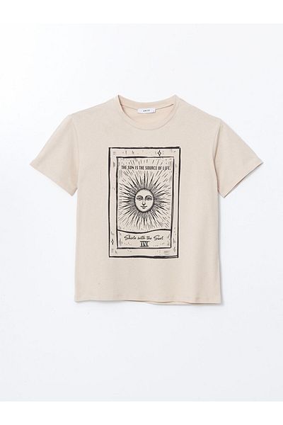 LC Waikiki New Season Crew Neck Printed Women's T-Shirt - S5Kr10Z8