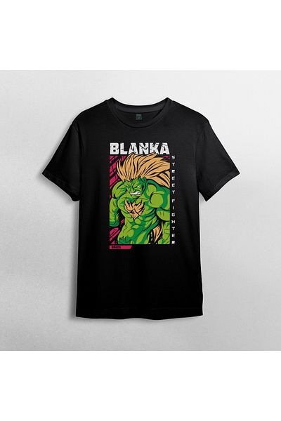 Pixxa Μπλουζάκι Unisex 100% Cotton Crew Neck - Street Fighter Blanka Model 1