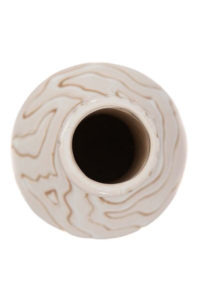 Ella Home Italia Cadran Vaza, Ceramica, Alb, 21cm