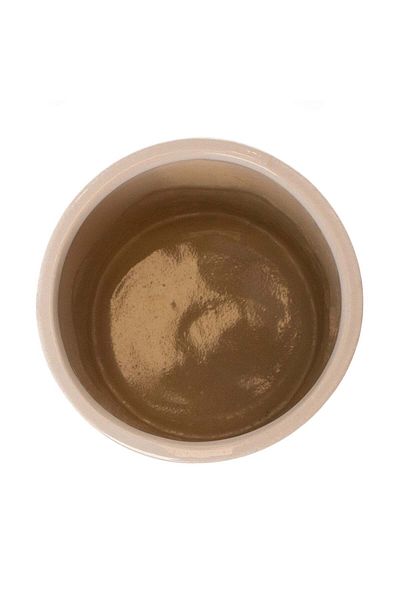 Ella Home Italia Vaza Degrade Line, Ceramica, Crem, 13 Cm