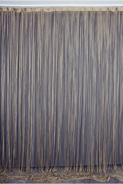 AKÇA TEKSTİL Plain Thread Model Mink Double Color Ready Thread Curtain 300*270