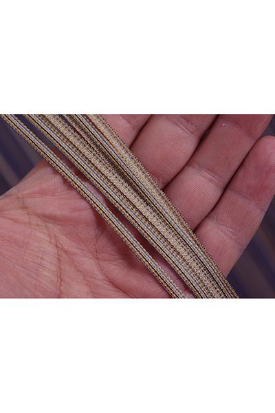 AKÇA TEKSTİL Plain Thread Model Mink Double Color Ready Thread Curtain 300*270