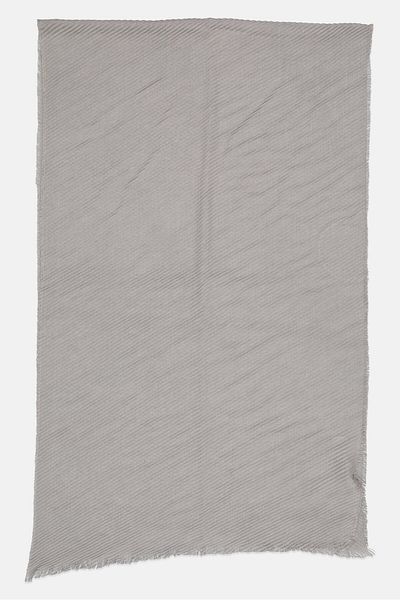 London Fog Women Metallic Knitted Scarf 80 L X 62 H Cm, Grey