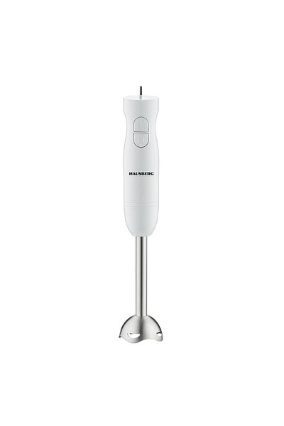 Hausberg Blender de mana HB-7674AB, 300W, 2 viteze, material ABS, lame din otel inoxidabil, Alb