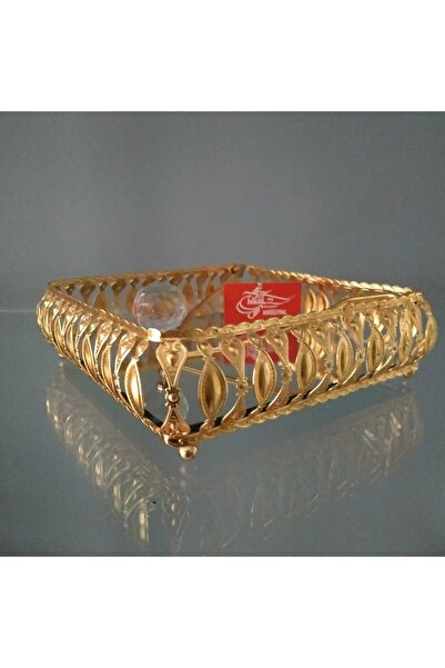 HİLALKRİSTAL Masa Üstü-Aynalı  -Kristal Cam Toplu -Metal Peçetelik