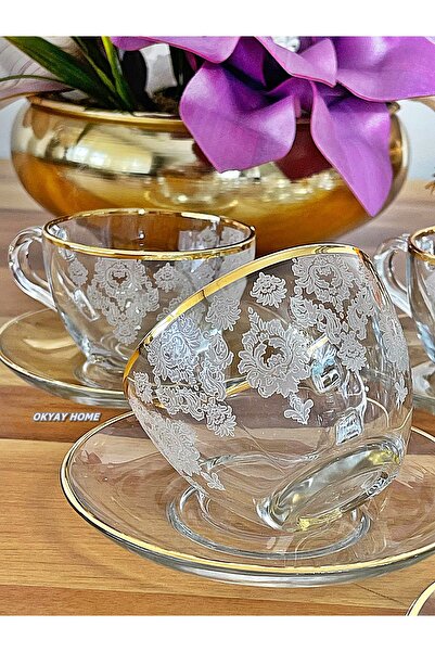 P&ORA PREMIUM KITCHEN PRODUCTS Basic Fincan Takımı 12 Parça 6 Kişilik Özel İş...