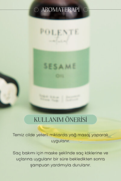 Polente Natural Susam Yağı - Soğuk Sıkım (50 ml)