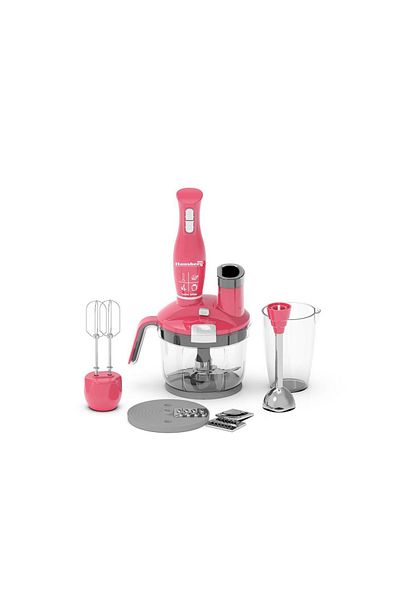 Hausberg Blender 4 in 1 Hausberg HB-7710RZ, capacitate bol 1.5 l, 1500 W, functie turbo, Roz