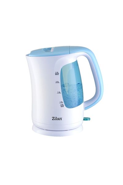 Zilan Fierbator electric Zilan ZLN-1673 Wasserkocher, putere maxima 2200 W, capacitate 2.5 L, Albastru