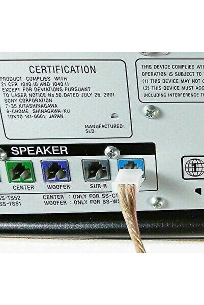 Mykablo Sony ve Samsung DVD/BlueRay/Ev Sinema Sistemi Hoparlör Kablosu 12 Metre