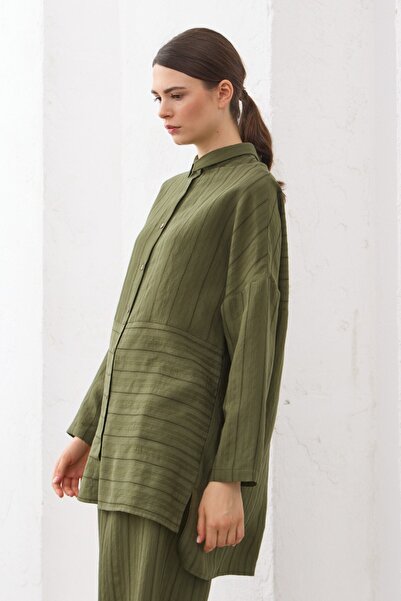 QANU Modal κοντό πουκάμισο πράσινο