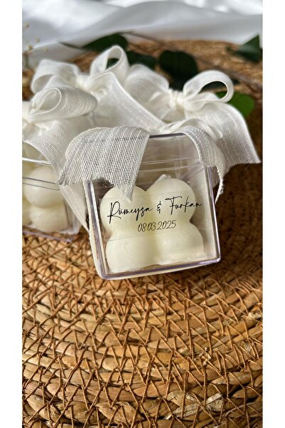 Fiore Bubble Mum Hediyelik 10 Adet Kurdele Süslemeli Mika Kutulu Düğün Nikah ...