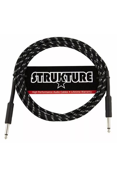 Strukture Instrument Cable 3 Meters Shaped (Vintage Black/Silver)