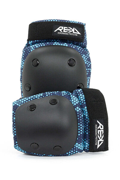 REKD Youth Heavy Duty Double Pad Set - Black/blue [pair] M