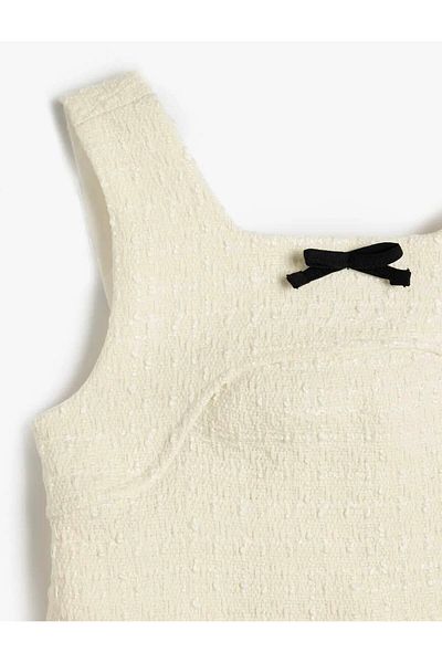 Koton Wool Blended Strappy Gilet Ecru Baby Girl Dress 5Smg80072Aw