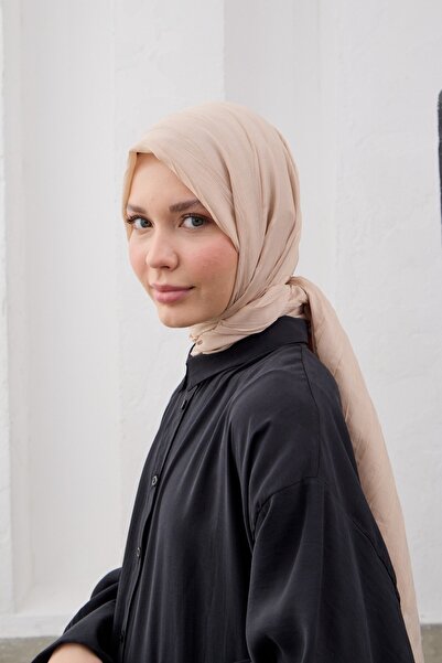 QANU Bamboo Pleated Shawl Beige