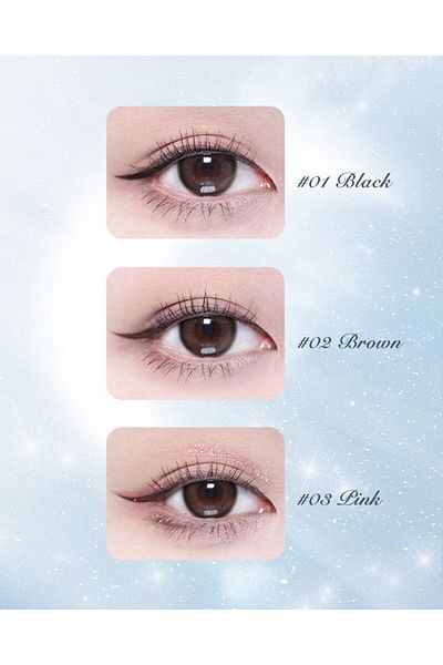 Flower Knows Moonlight Mermaid Series Liquid Eyeliner, Waterproof and Durable 0.5ml (03 Pink)