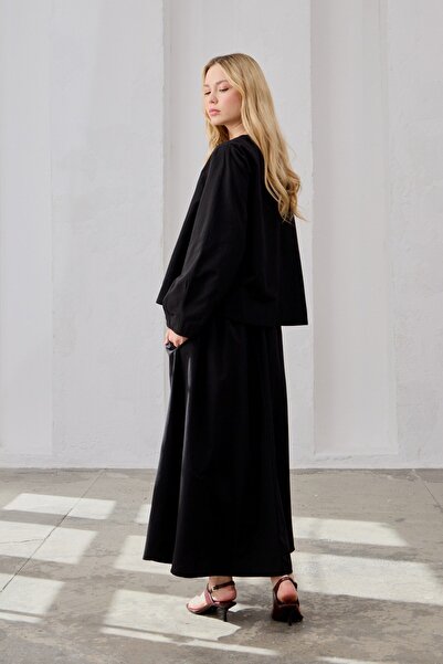 QANU بدلة ليون تنورة سوداء