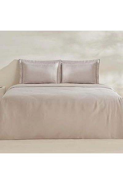 NETWORK ART Karaca Home White Collection Felves%100 Cotton, Double Duvet Cover Set, Light Gray