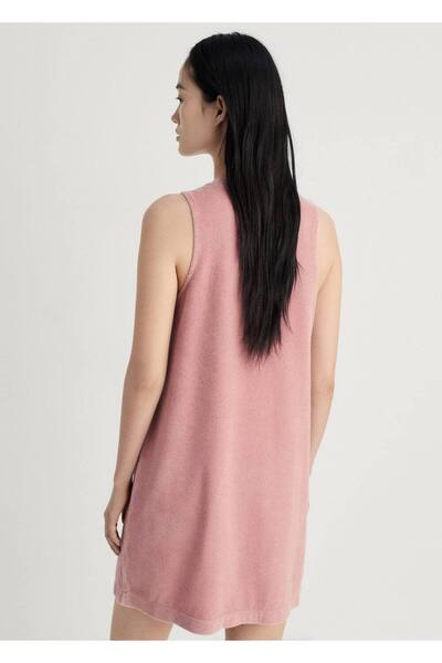 MANGO Woman Terry cotton pamuklu gecelik