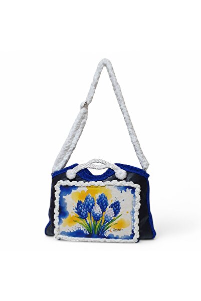 zelart Crochet Knitted Detailed Leather Shoulder Bag, Handmade Special Design...